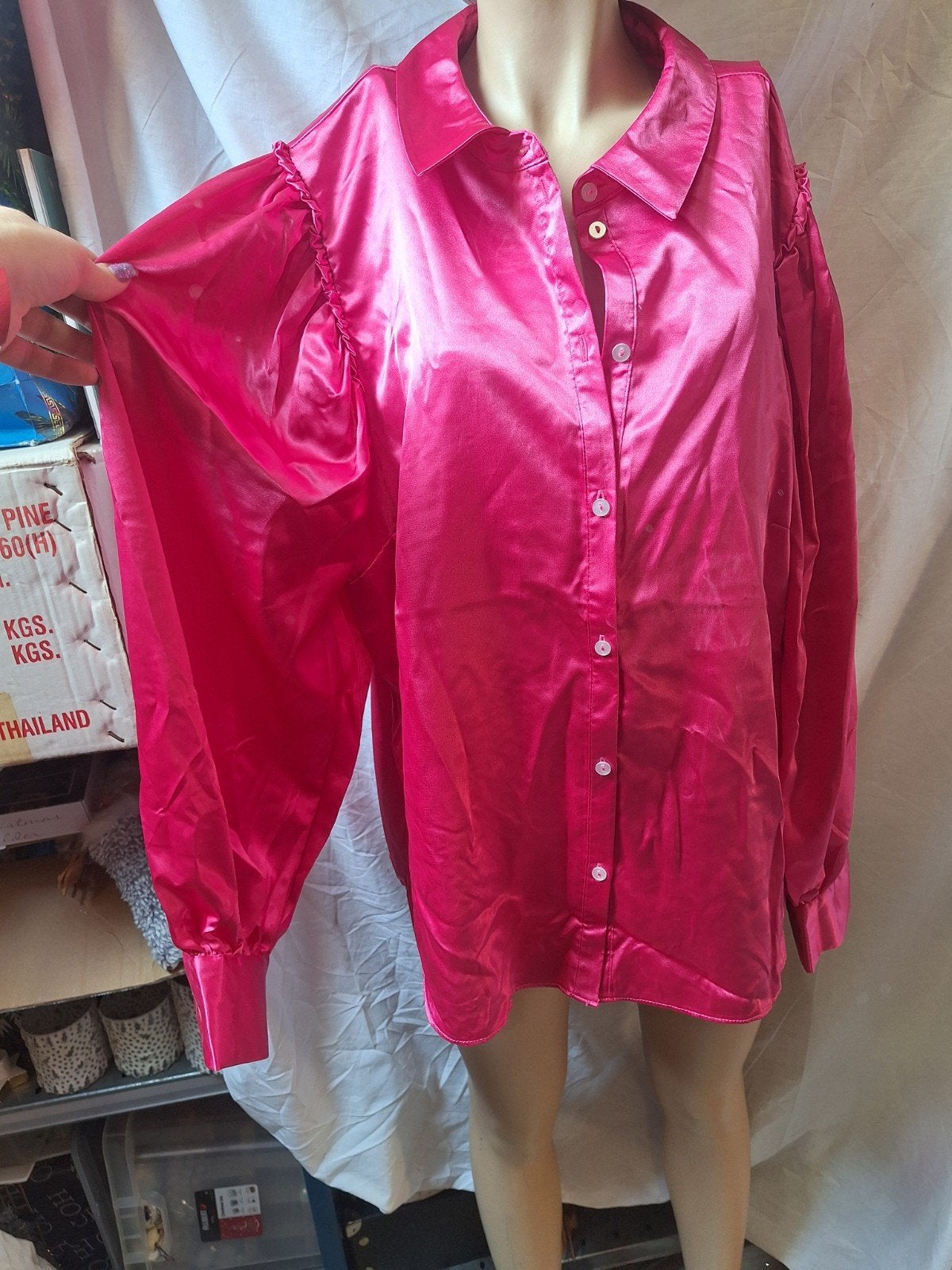 Roze blouse met kaartje, Kleding | Dames, Ophalen of Verzenden, Nieuw, Maat 42/44 (L), Roze