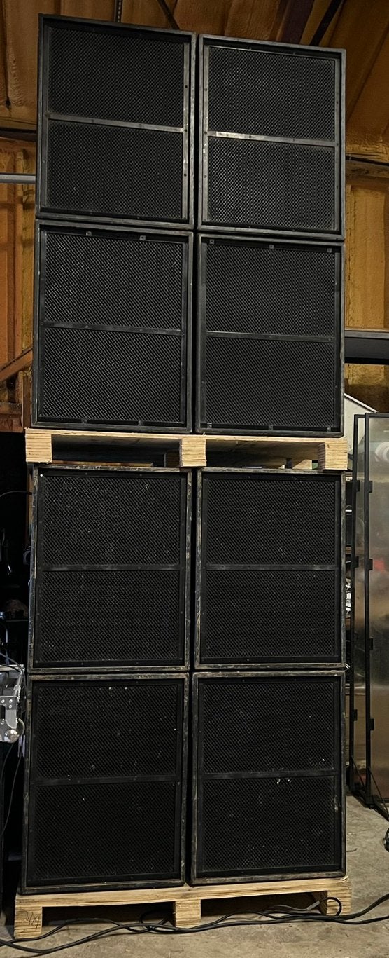 Dubbel 18 subs 18sound, Ophalen, Gebruikt, 1000 watt of meer, P.A.
