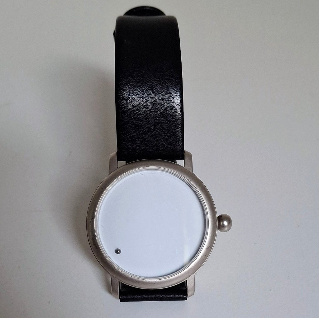 Dames horloge Abacus Handless Tells Time With Mag Driven Bal, Overige merken, Leer, Polshorloge, Ophalen of Verzenden