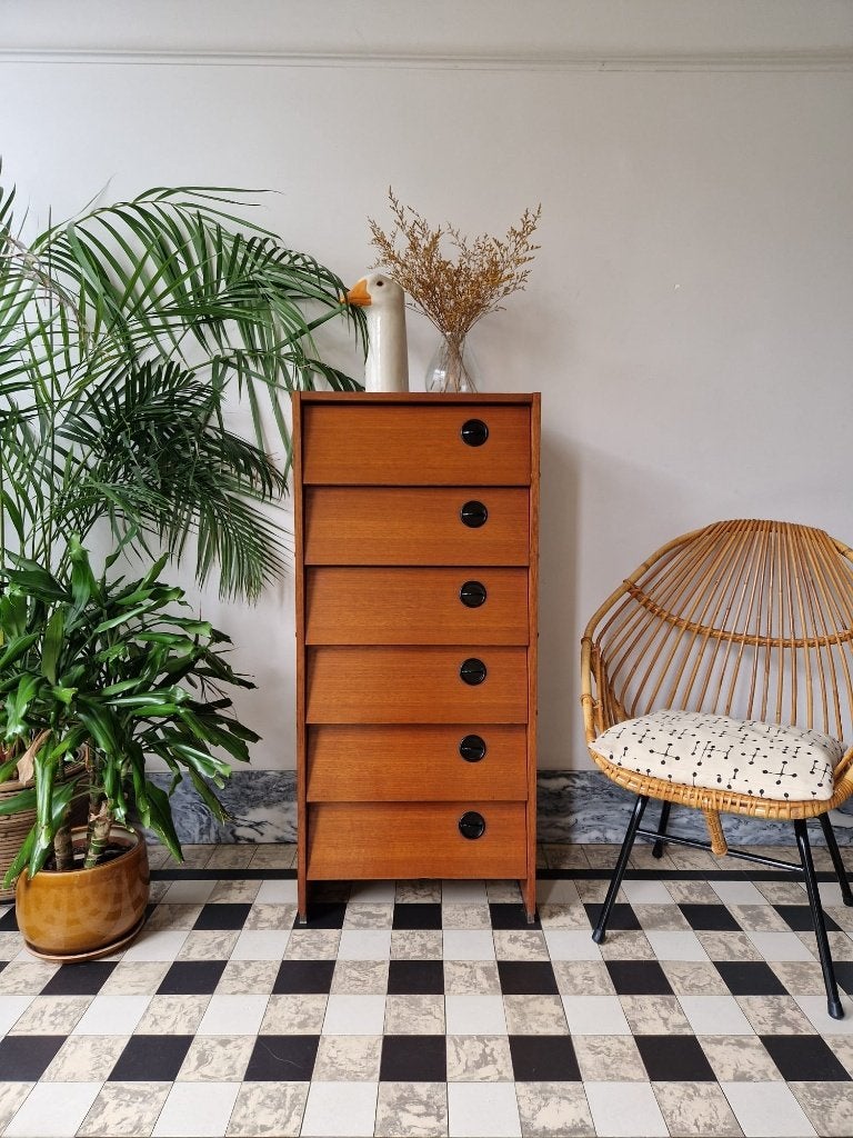 Vintage midcentury schoenenkast | kleppenkast | retro, Huis en Inrichting, Ophalen, Gebruikt, VINTAGE