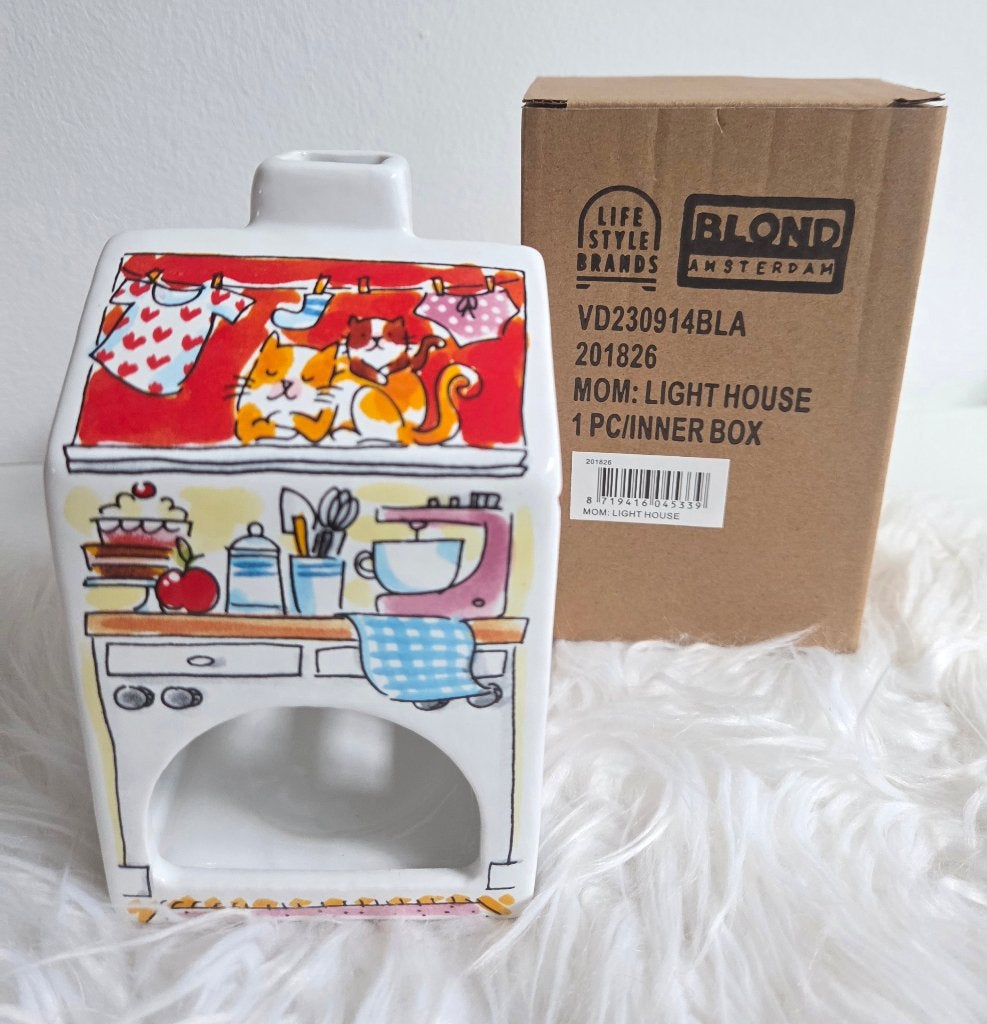 Blond Amsterdam Mom theelicht huisje, Ophalen of Verzenden, Nieuw, Aardewerk, Overige typen