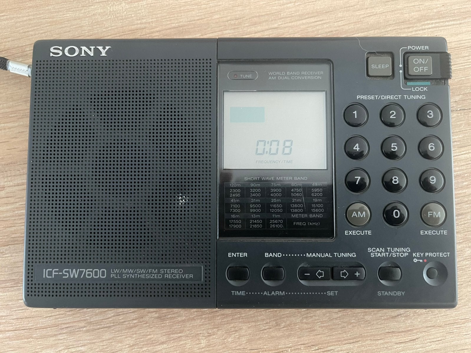 Sony ICF-SW7600 wereldradio, Ophalen of Verzenden, Gebruikt, Wereldontvanger