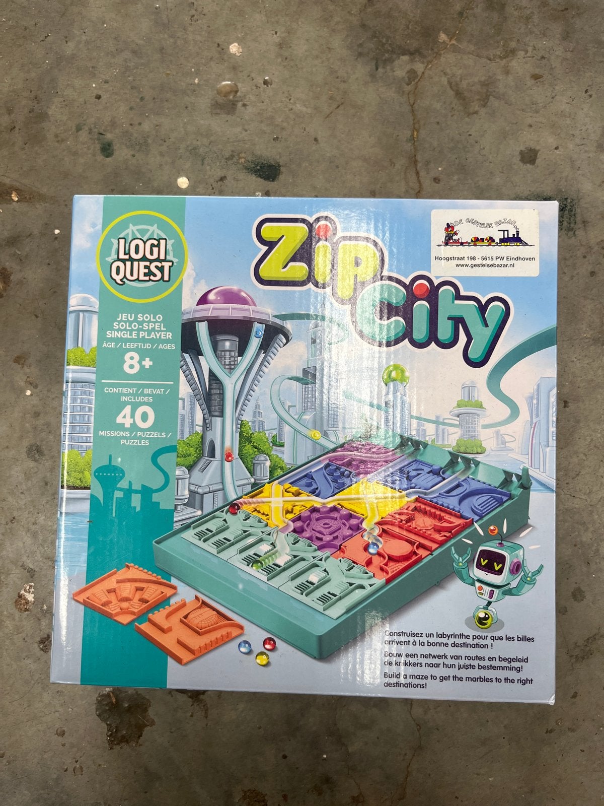 Logi Quest Zip City - Compleet en in nette staat, Hobby en Vrije tijd, Gezelschapsspellen | Bordspellen, Een of twee spelers, Ophalen of Verzenden