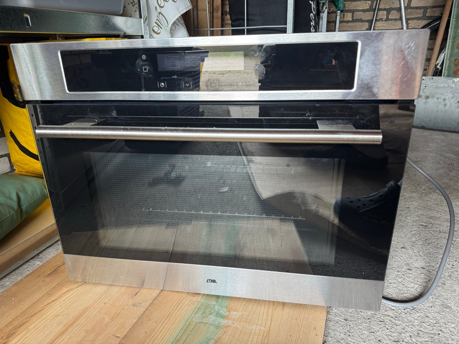ETNA CM851RVS - Inbouw Oven/Magnetron - RVS combimagnetron, Ophalen, 45 tot 50 cm, Oven, Zo goed als nieuw