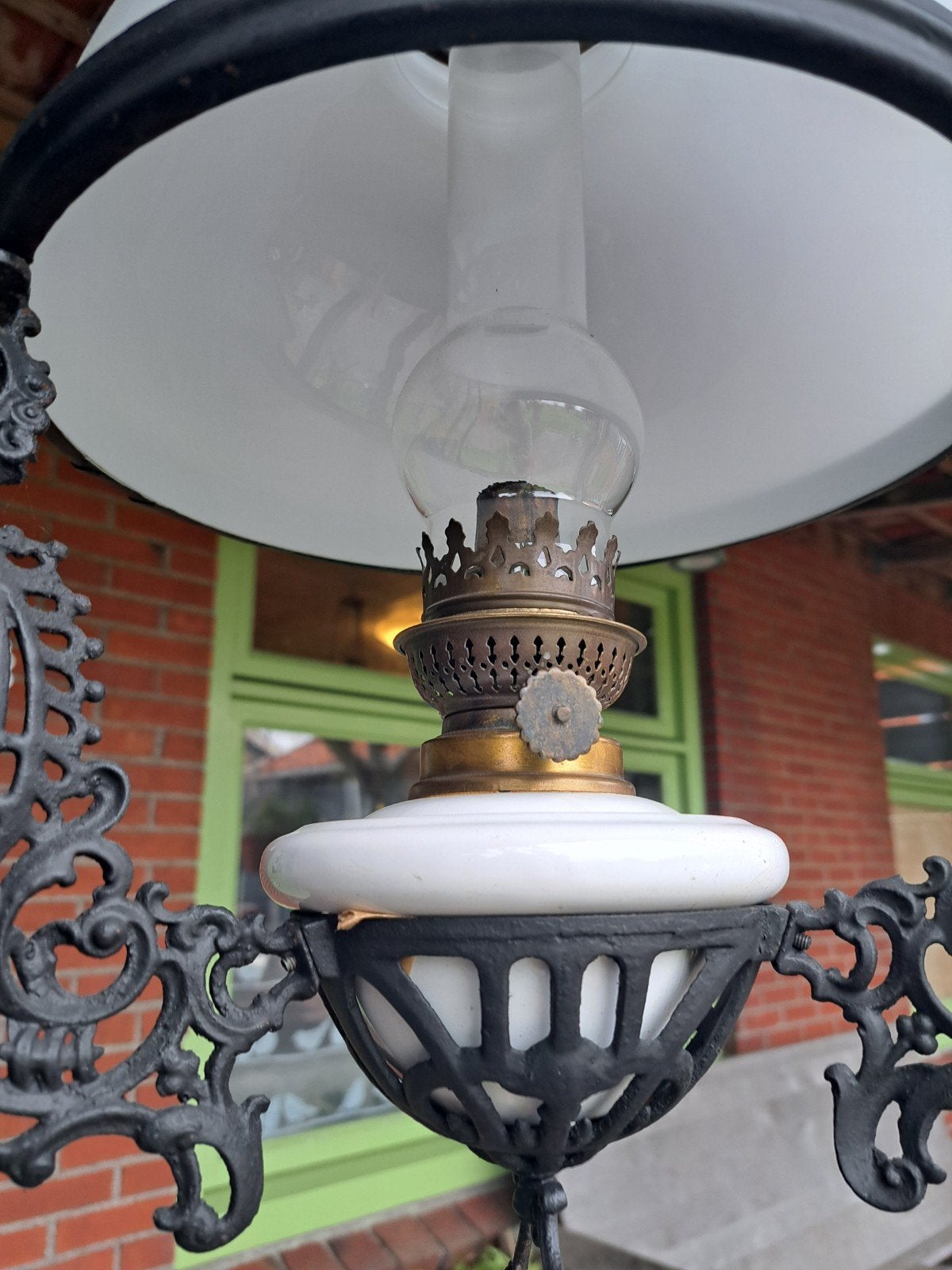 antiek schippertje / olielamp / petroleumlamp, Antiek en Kunst, Ophalen