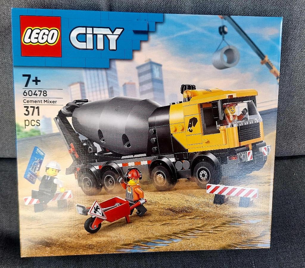 LEGO City 60478 7+ Cement Mixer <>NIEUW<>, City, Nieuw, Ophalen of Verzenden, Complete set