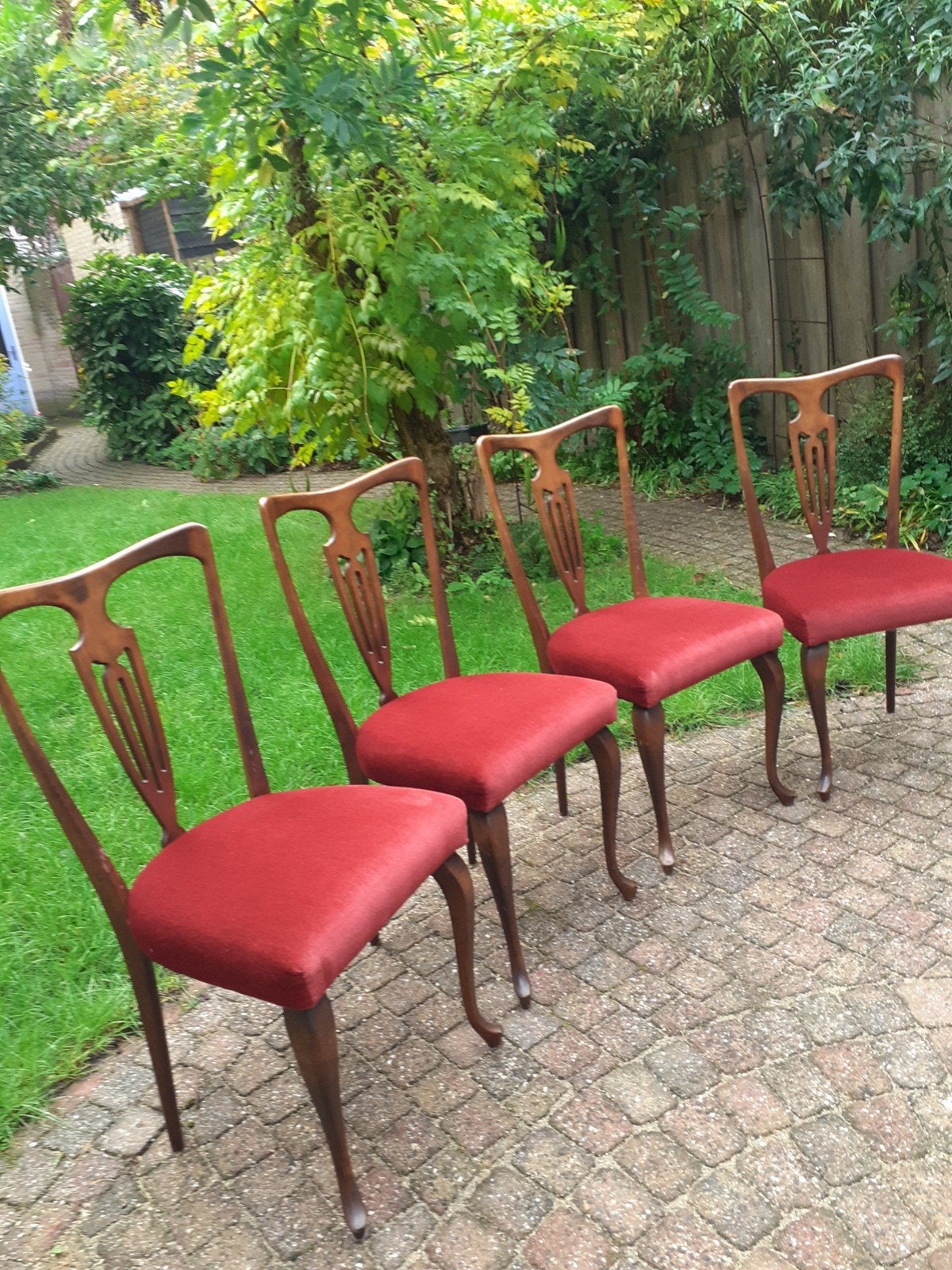 Queen Anne eetkamerstoelen, 4 stuks, Ophalen of Verzenden