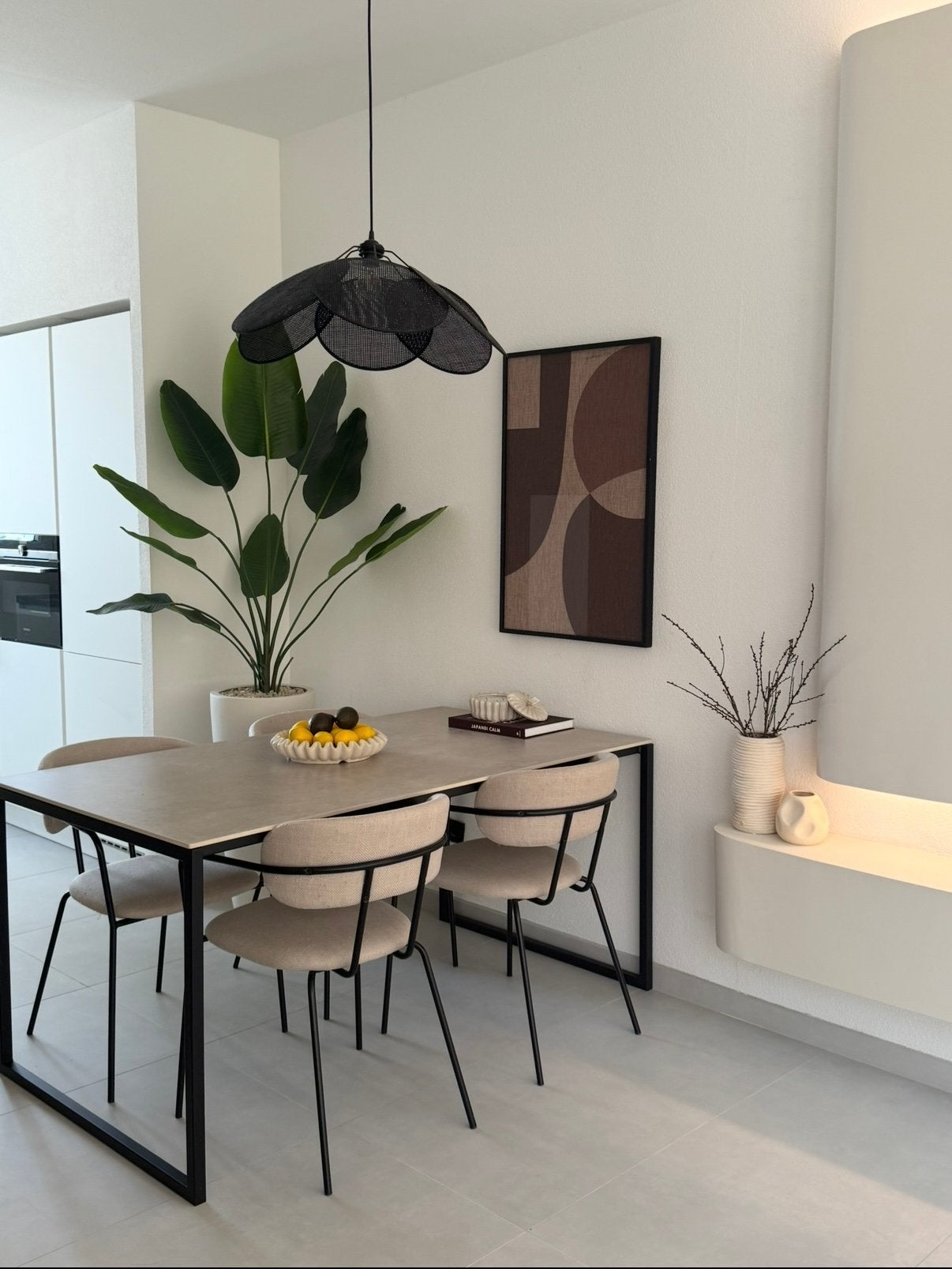 Keramische eettafel + salontafel – Concreto Taupe, Ophalen, 50 tot 100 cm, Zo goed als nieuw, 150 tot 200 cm