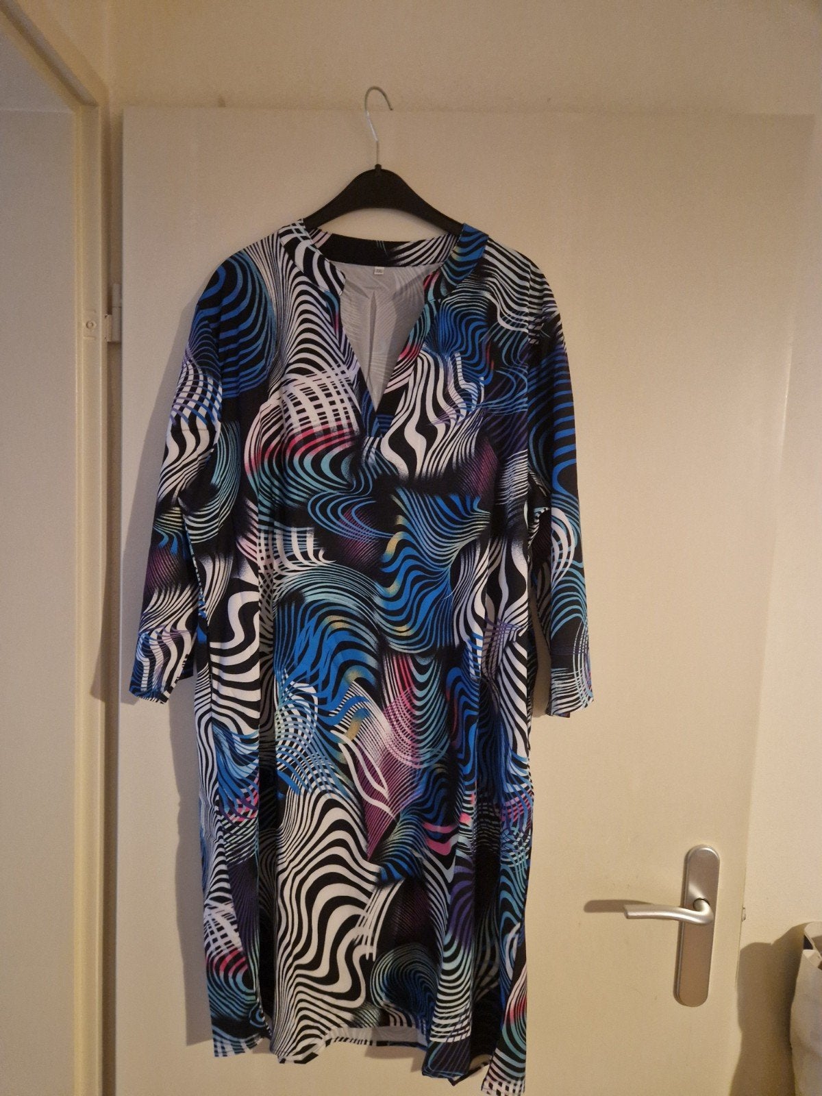 Te koop: blauw/zwarte tuniek, Ophalen of Verzenden, Zo goed als nieuw, Blauw, Blouse of Tuniek