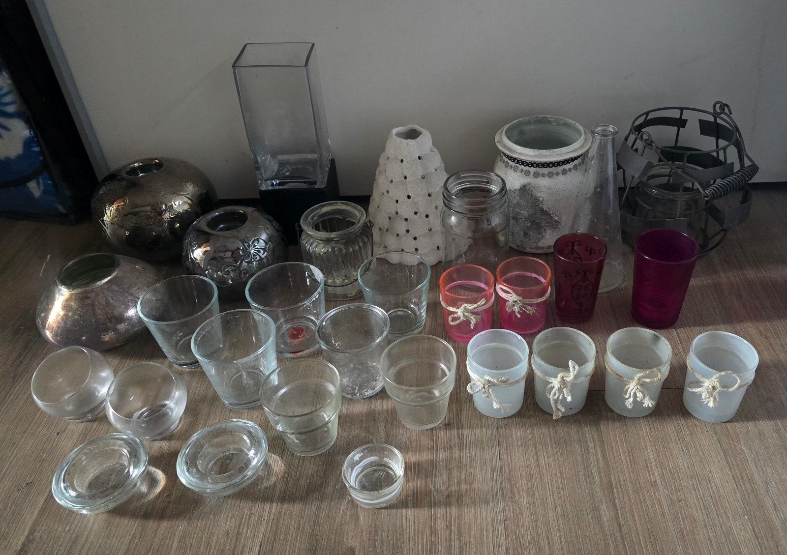 Diverse vazen en theelichthouders - Gratis af te halen, Ophalen, Gebruikt, Meerkleurig, Glas