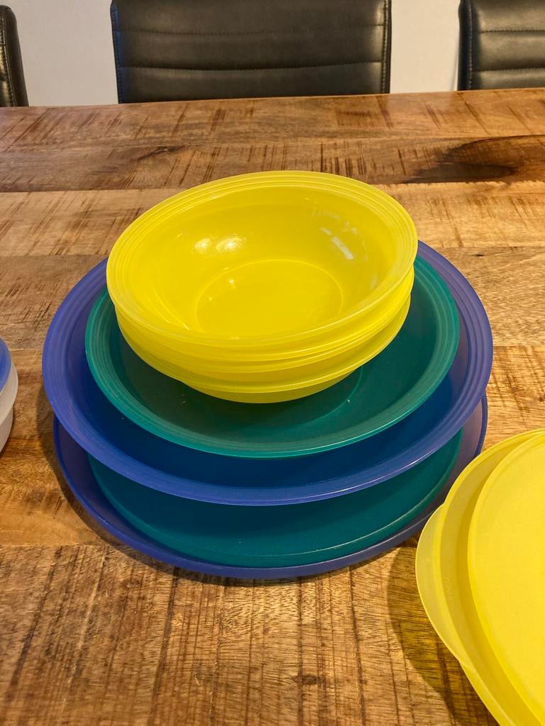 Tupperware kommen en schalen, Ophalen of Verzenden, Gebruikt, Blauw, Bak of Kom