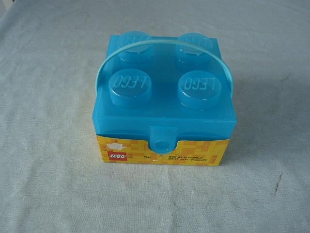 LEGO lunchbox opbergbox in de toffe neon blauwe kleur Nieuw, Overige thema's, Lego, Overige typen, Nieuw