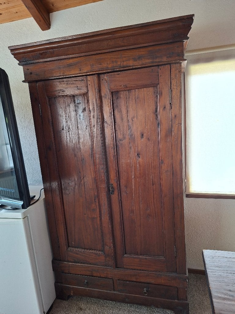 Balinese Kast, Balinese Eettafel + 4 stoelen, Ophalen, Gebruikt