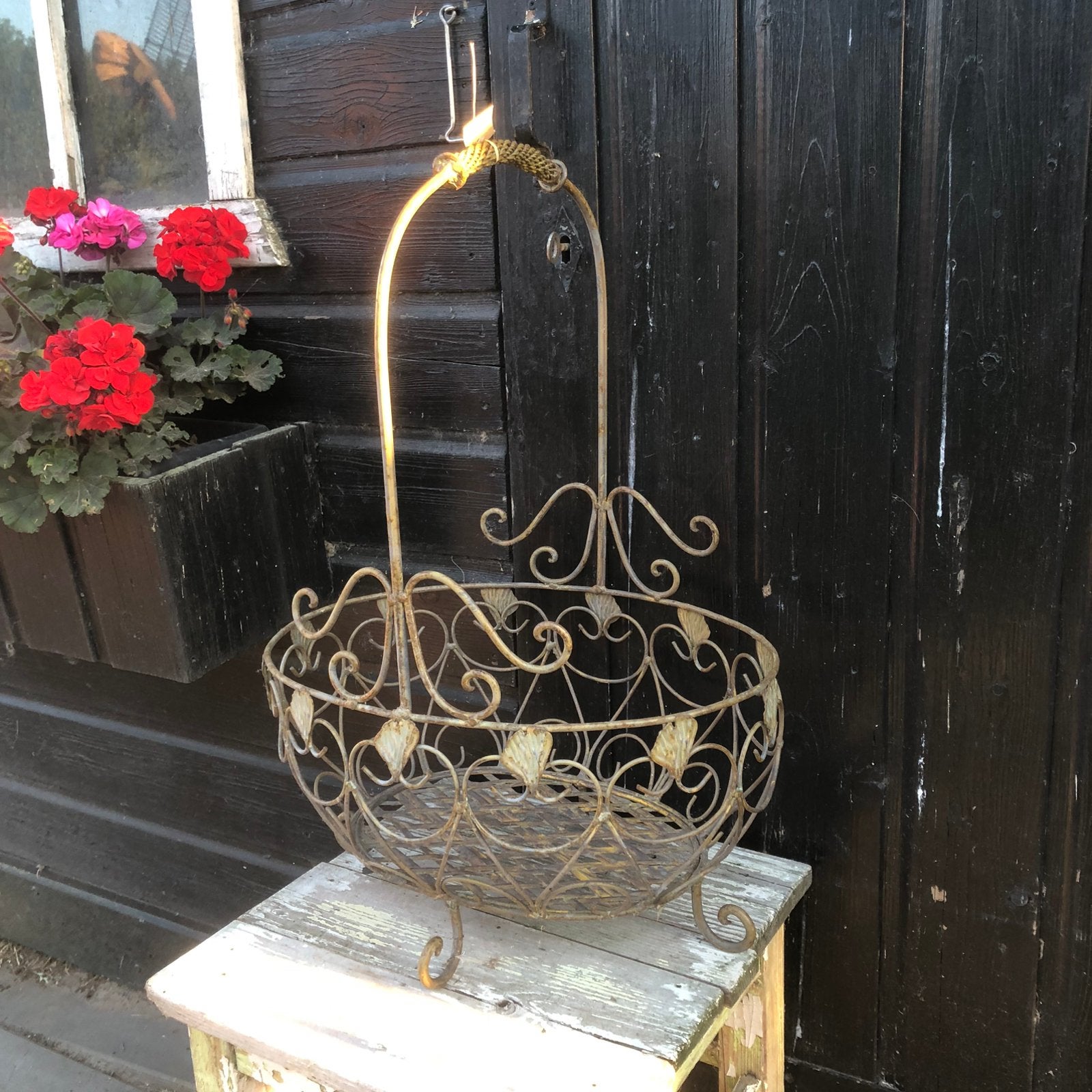 Ijzeren bloemenmand, Ophalen of Verzenden
