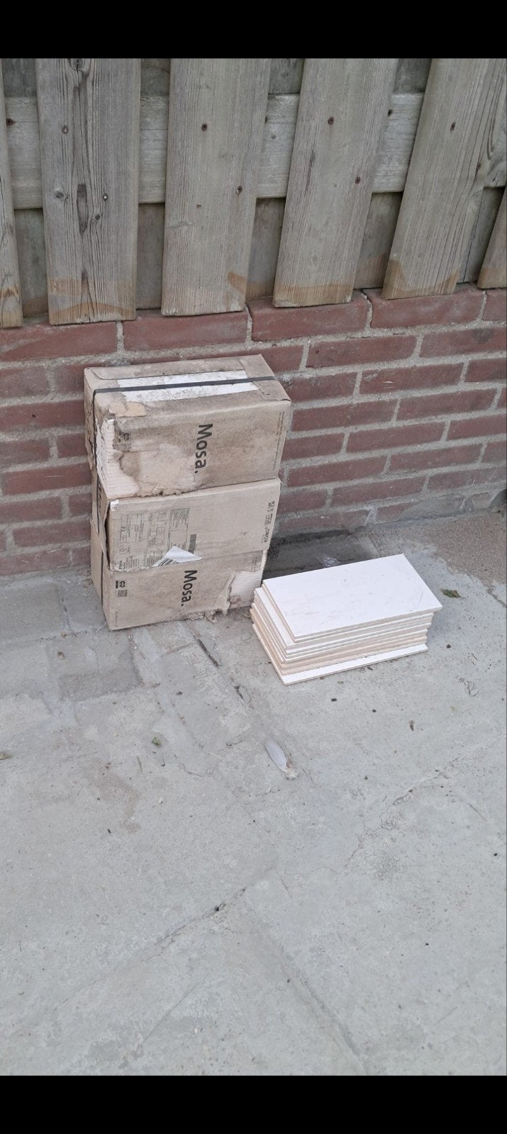 Mosa wandtegels wit - 2 dozen en losse tegels, Doe-het-zelf en Verbouw, Tegels, Ophalen, Minder dan 20 cm, Zo goed als nieuw, 20 tot 40 cm