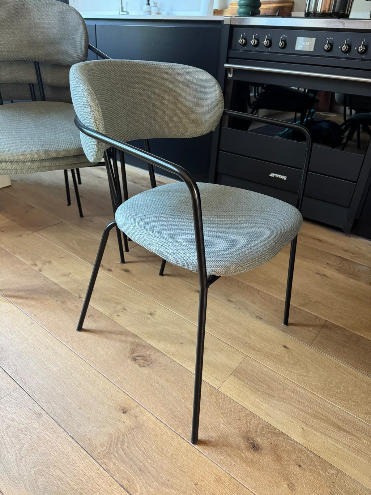 4 kwantum stoelen Bolano blauw/groene kleur, Ophalen, Blauw, Zo goed als nieuw, Vier