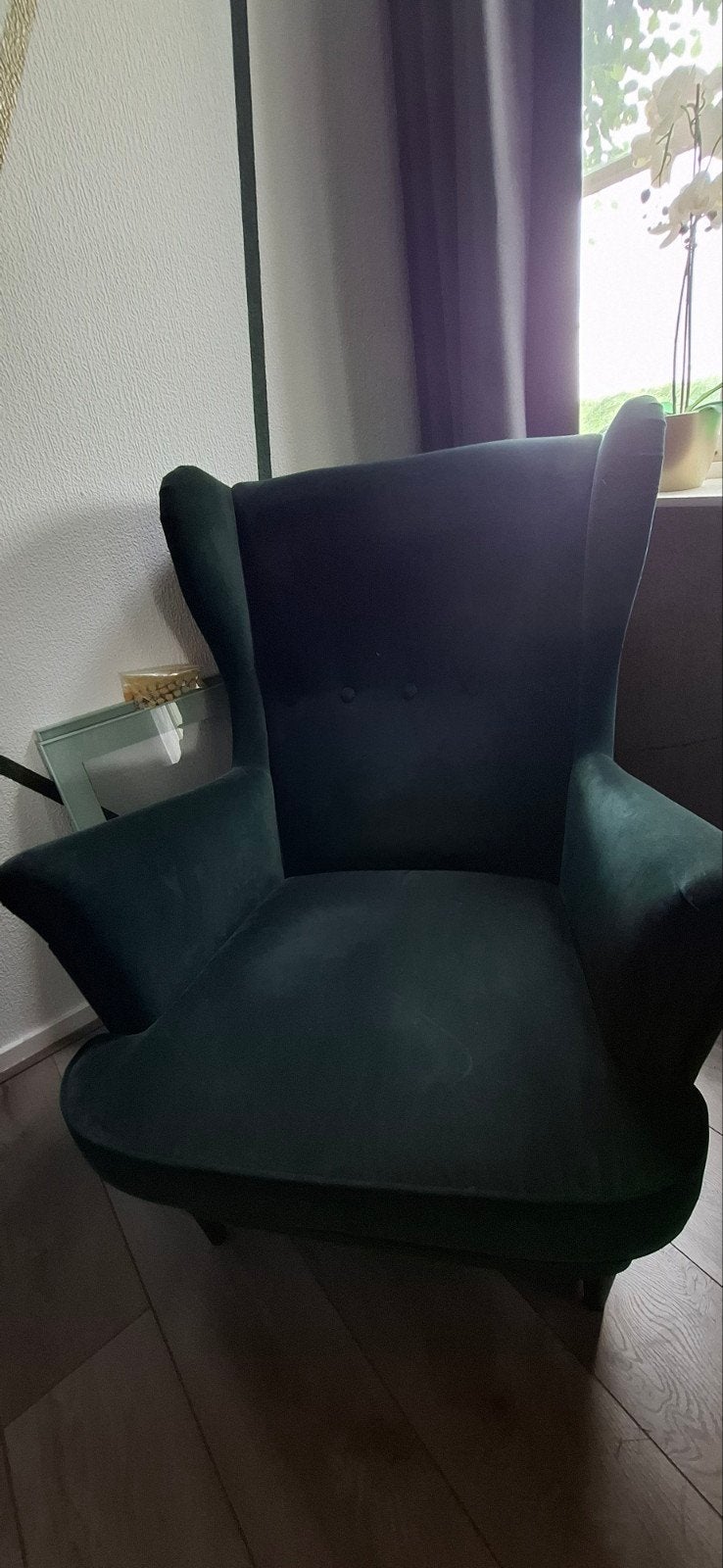 1 hele mooie groene stoel van Ikea met voetensteun, Ophalen, Overige kleuren, Zo goed als nieuw, Eén