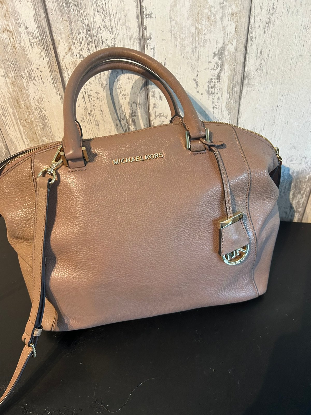 Mooie tas van michael kors  soepel leer, Ophalen of Verzenden, Zo goed als nieuw, Bruin, Handtas
