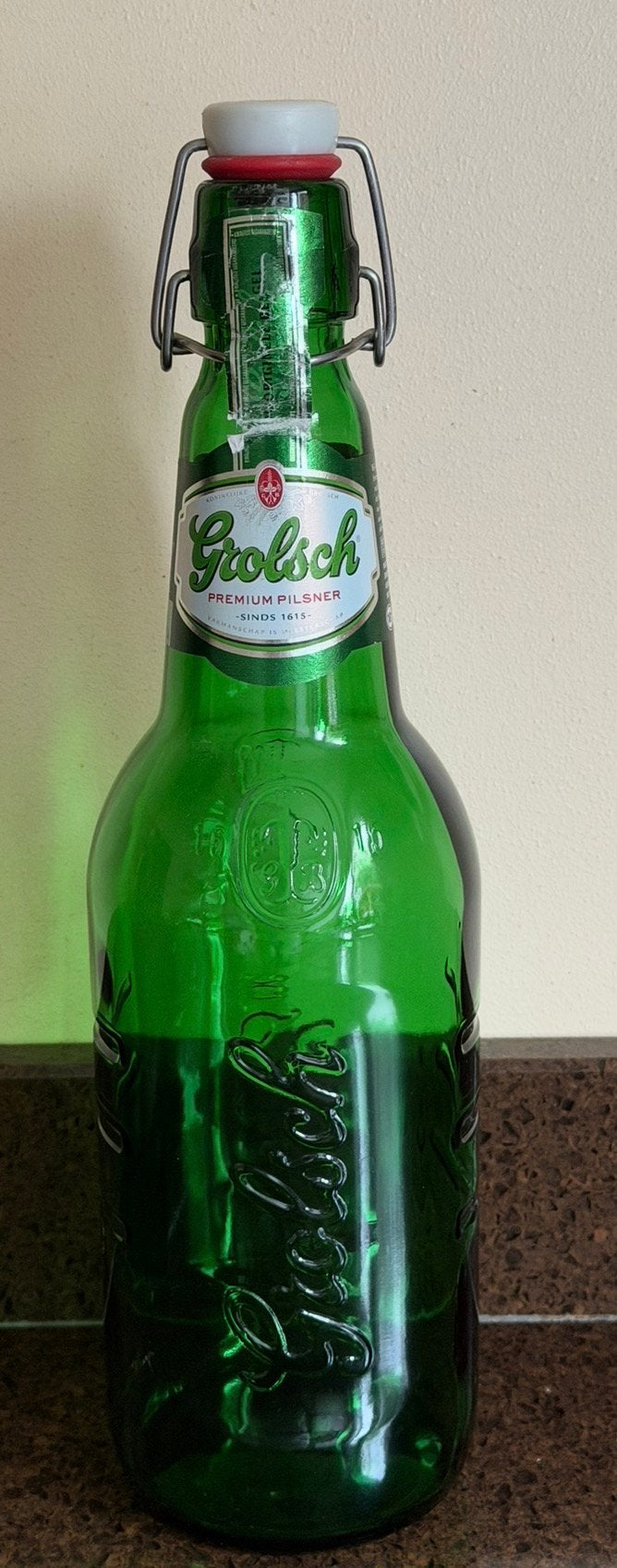 Te koop Grolsch glazen beugel bierfles 1.5 liter (LEEG)., Ophalen, Zo goed als nieuw, Flesje(s), Grolsch