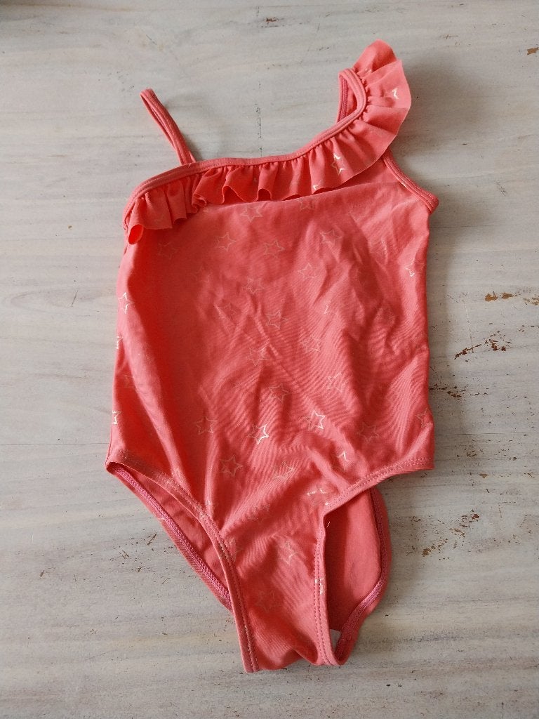 Roze badpak met sterren maat 98-104, Gebruikt, Maat 98, Meisje, Badpak