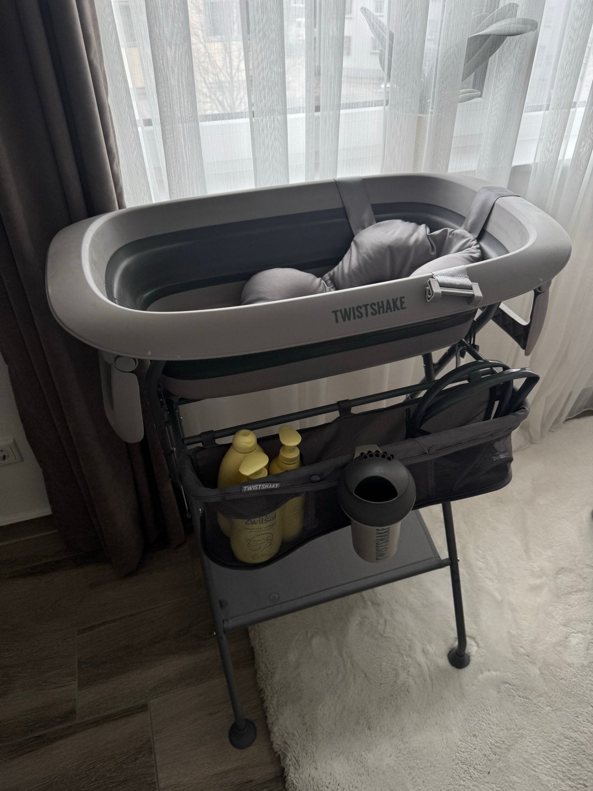 Twistshake babybadje Faded Grey, Zo goed als nieuw, Badje, Standaard, Ophalen
