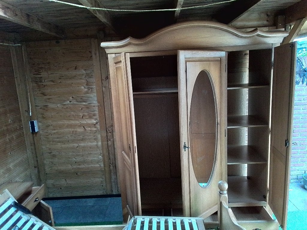 Eiken slaapkamer, Ophalen, Gebruikt, Tweepersoons