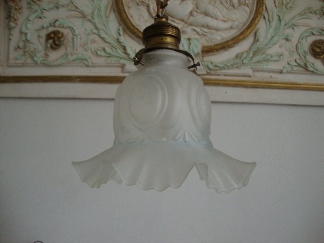 Oud glazen hanglampje (rokje) nr. 29, Ophalen of Verzenden