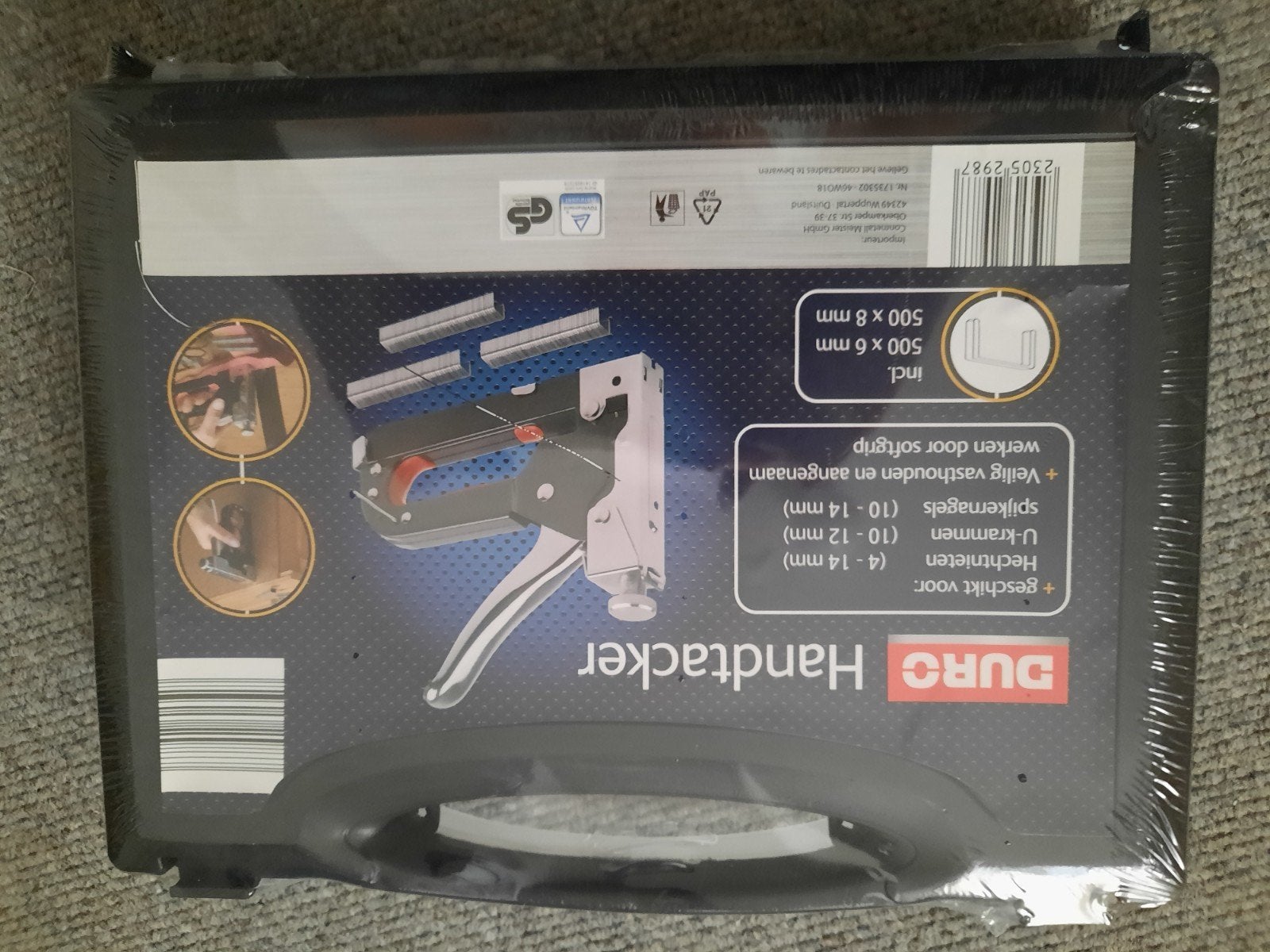 Duro Handtacker met nietjes en U-krammen - Nieuw in doos, Ophalen of Verzenden