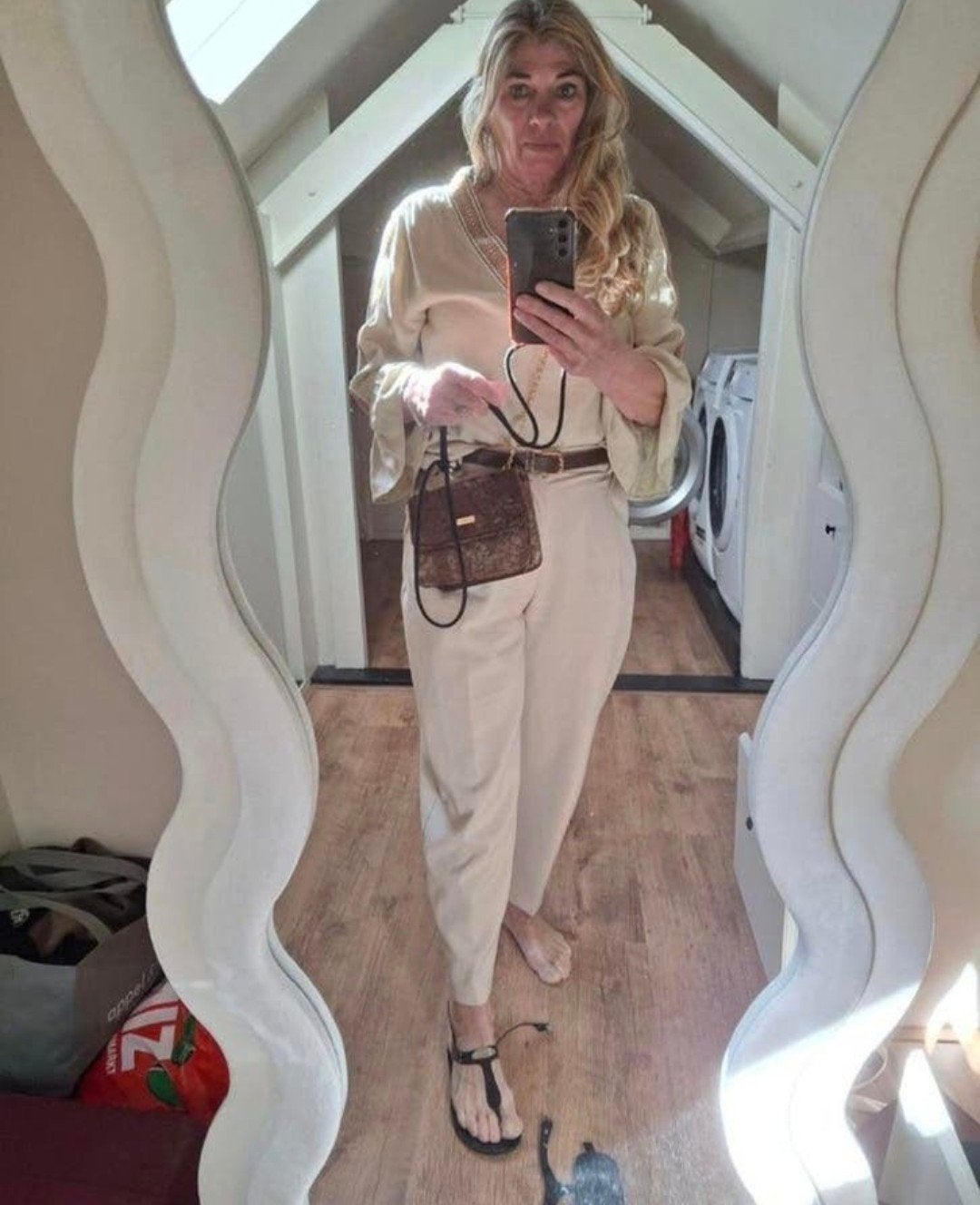 Set Michael kors slippers en velvet tas 3 x gedragen, Ophalen of Verzenden, Zo goed als nieuw, Zwart
