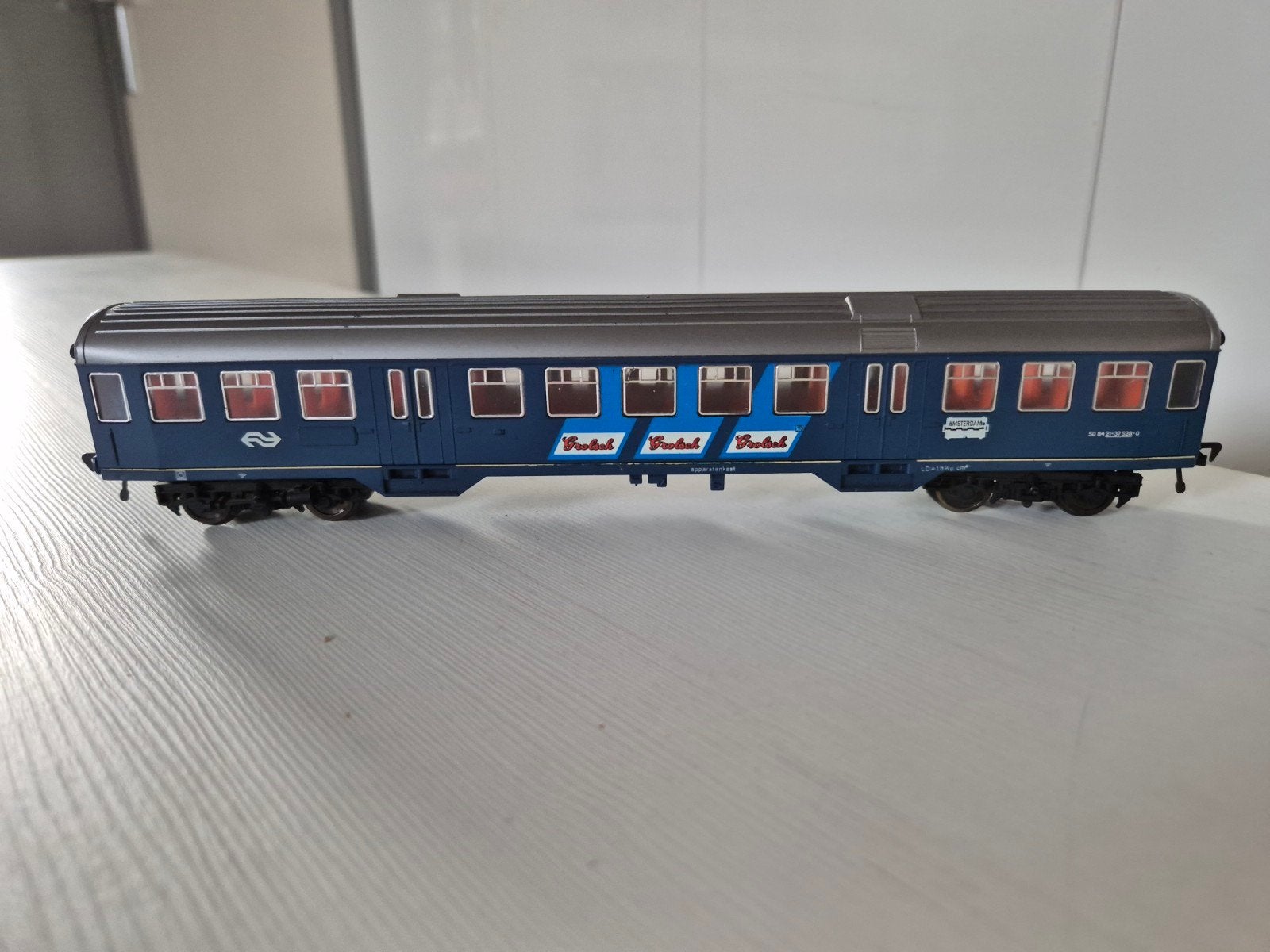 3 Fleischmann H0 NS rijtuigen 5154/5156, Hobby en Vrije tijd, Gebruikt, Gelijkstroom, Fleischmann, Wagon