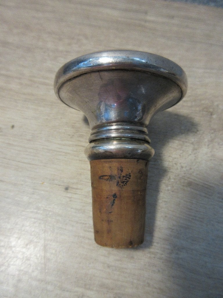 Vintage verzilverde wijnstopper, Huis en Inrichting, Keuken | Keukenbenodigdheden, Ophalen of Verzenden, Gebruikt