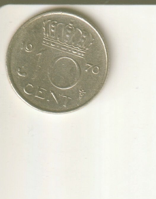 10 cent 1970 nederland, Postzegels en Munten, Munten | Nederland, Verzenden, Koningin Juliana, 10 cent