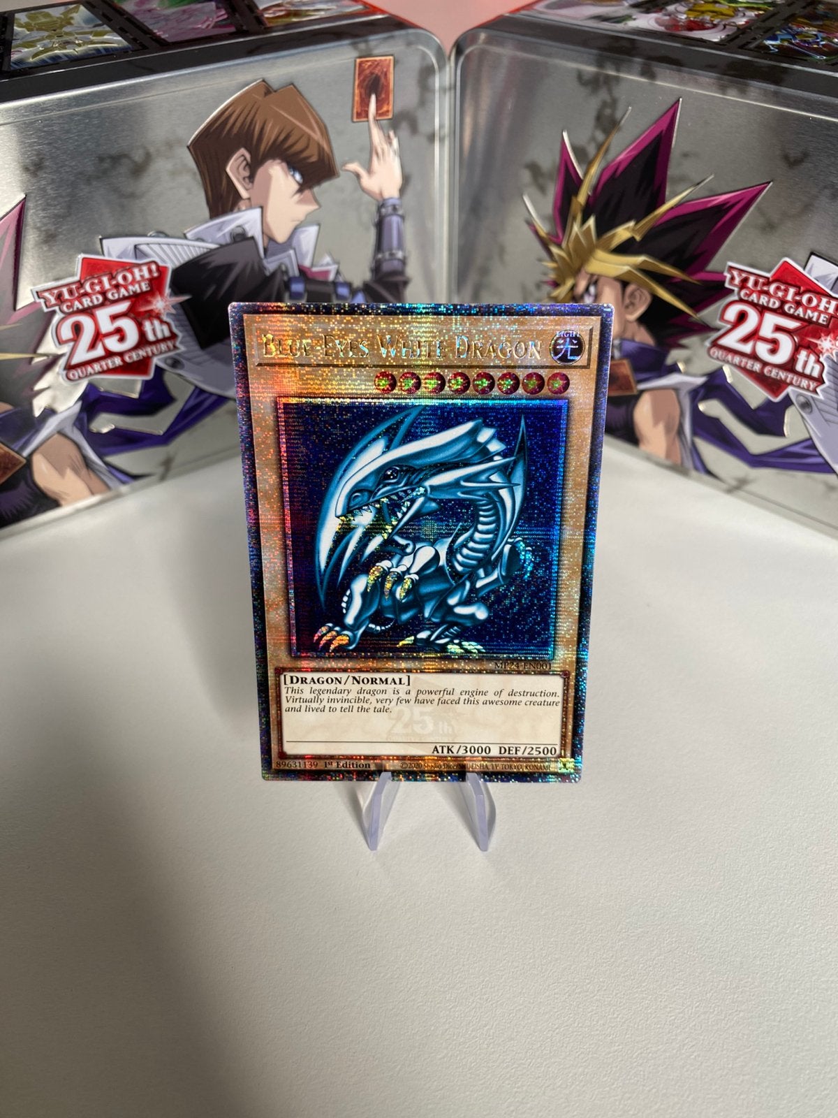 25th Blue Eyes White Dragon 1 Edition, Hobby en Vrije tijd, Verzamelkaartspellen | Yu-gi-Oh!, Ophalen of Verzenden, Zo goed als nieuw