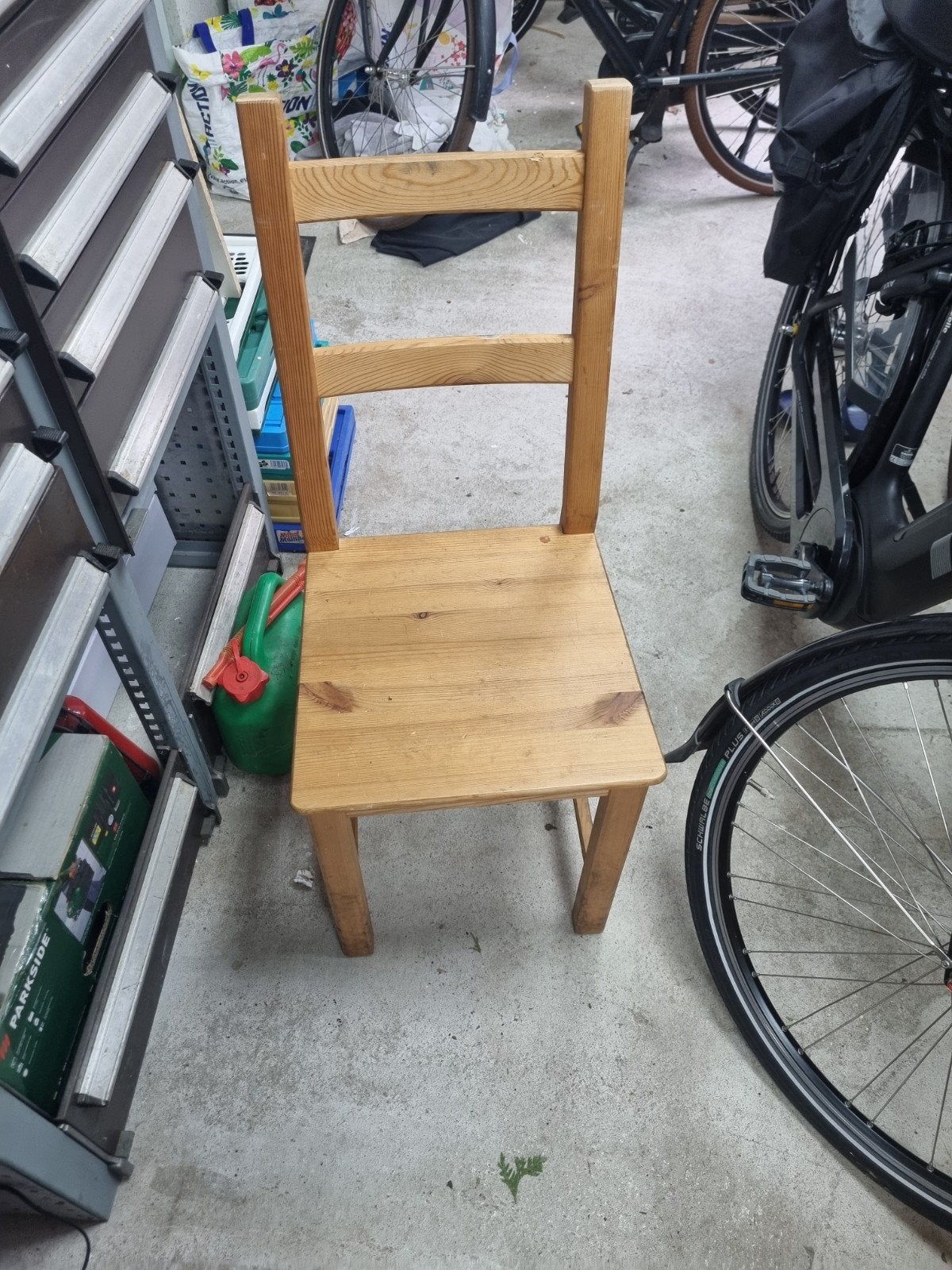 6 houten stoelen (Ikea) met gratis tafel, Ophalen, Gebruikt, Bruin, Vijf, Zes of meer stoelen