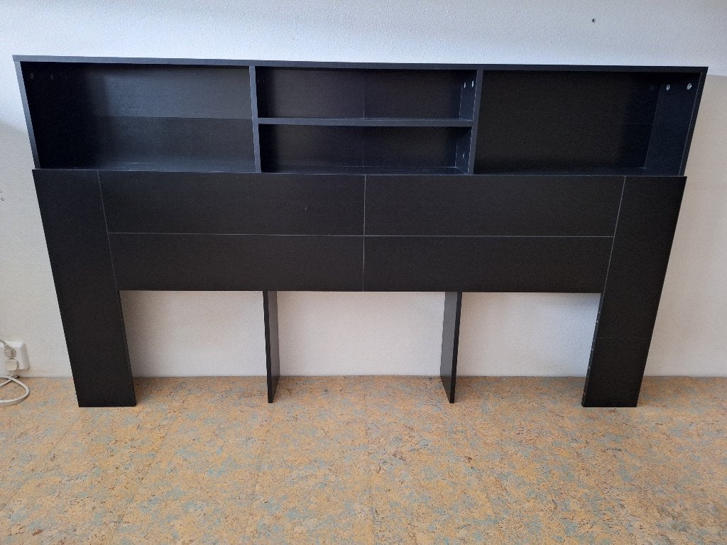 Hoofdeinde / Hoofdbord, Ophalen, Zwart, Tweepersoons, Zo goed als nieuw