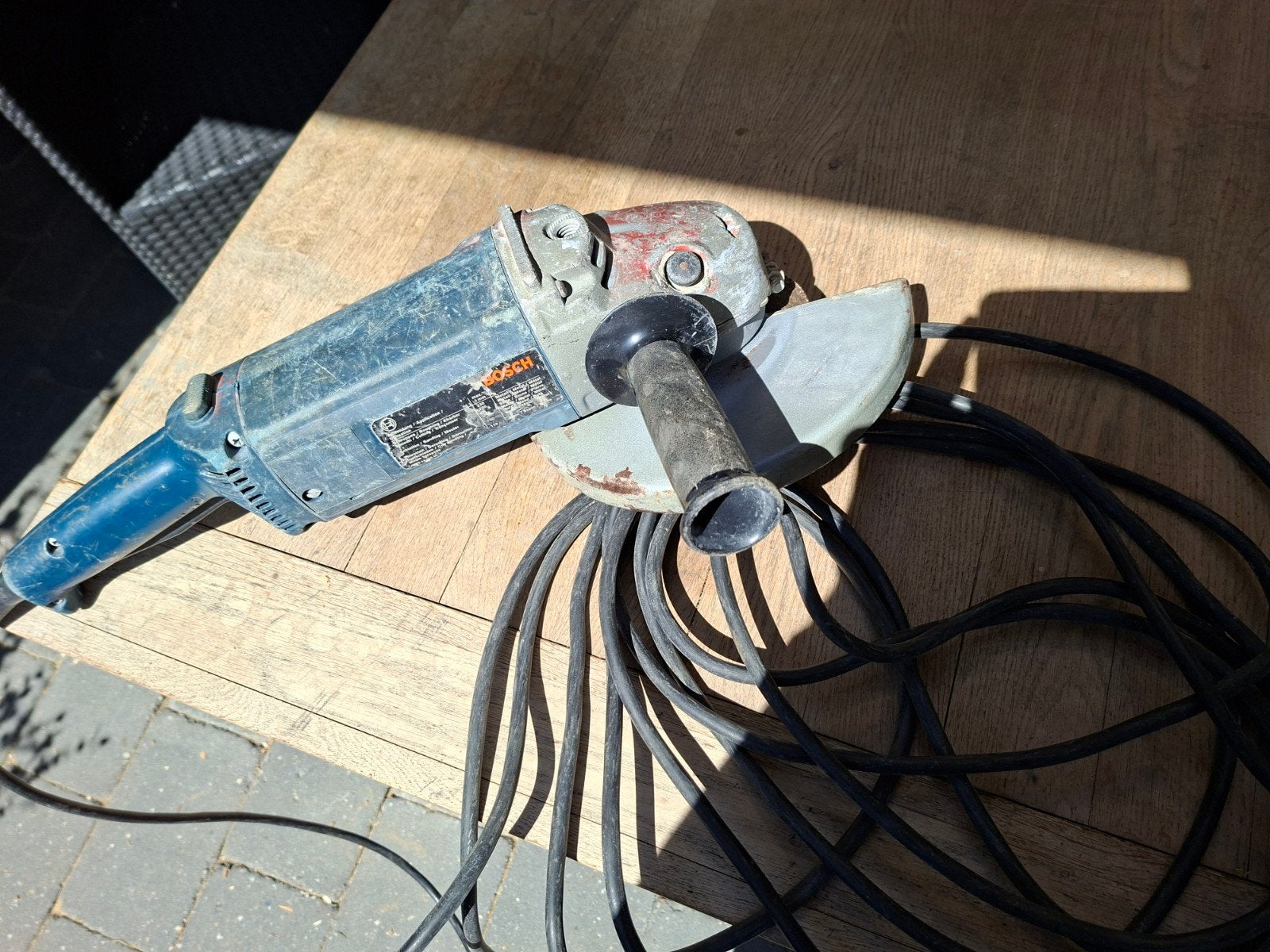 Grote Bosch professionele  haakse slijpmachine, Ophalen of Verzenden, Gebruikt, 1000 watt of meer, Haakse handslijpmachine