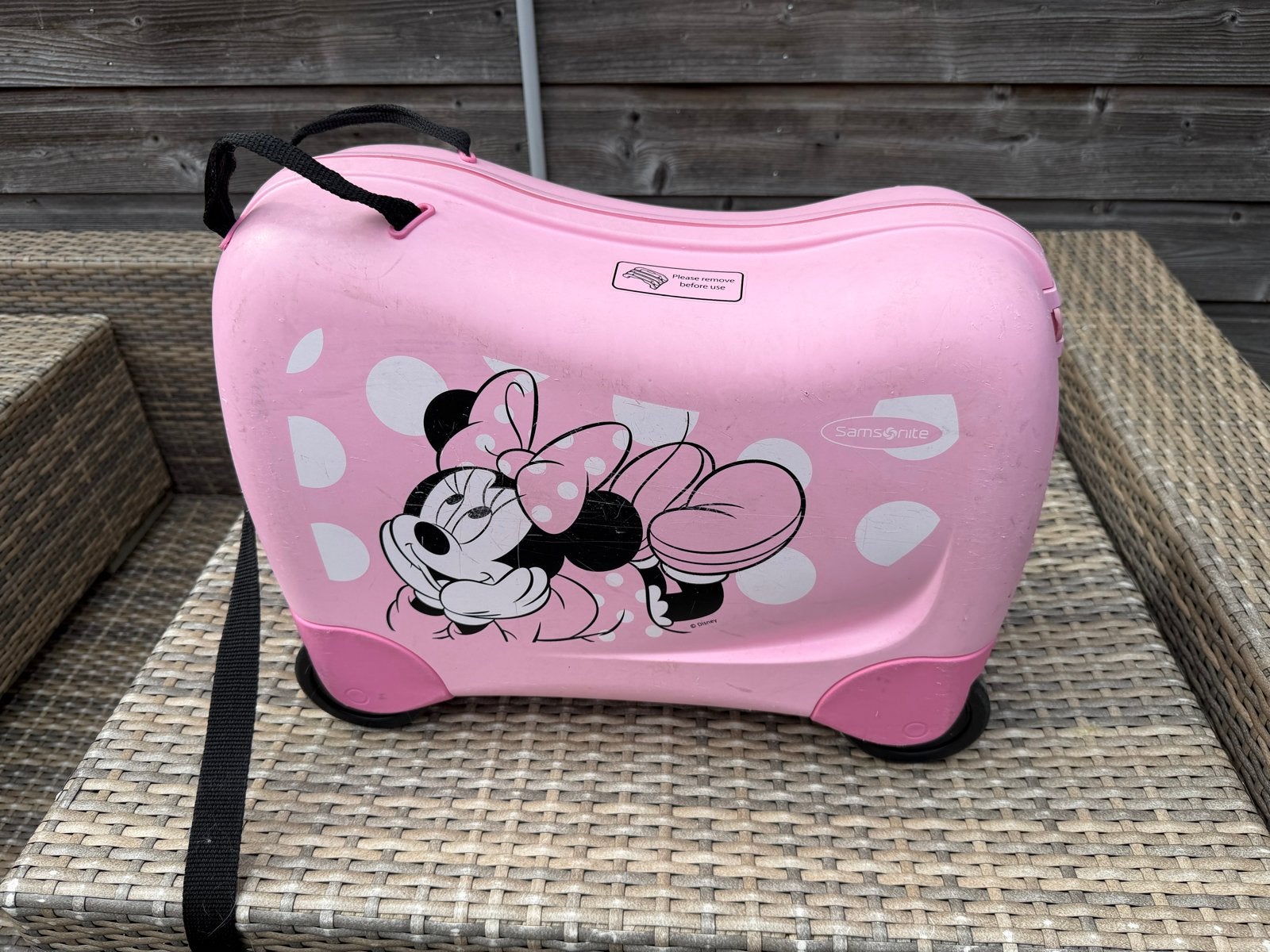 Samsonite kinderkoffer - Minnie Mouse & Sterren, Wieltjes, 40 tot 60 cm, Gebruikt, 20 tot 30 cm