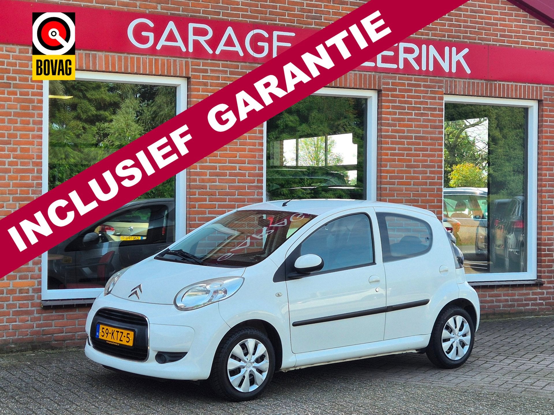 Citroen C1 1.0-12V Ambiance 68PK 5drs airco, elektr.ramen, r, Voorwielaandrijving, Stof, Gebruikt, 4 stoelen