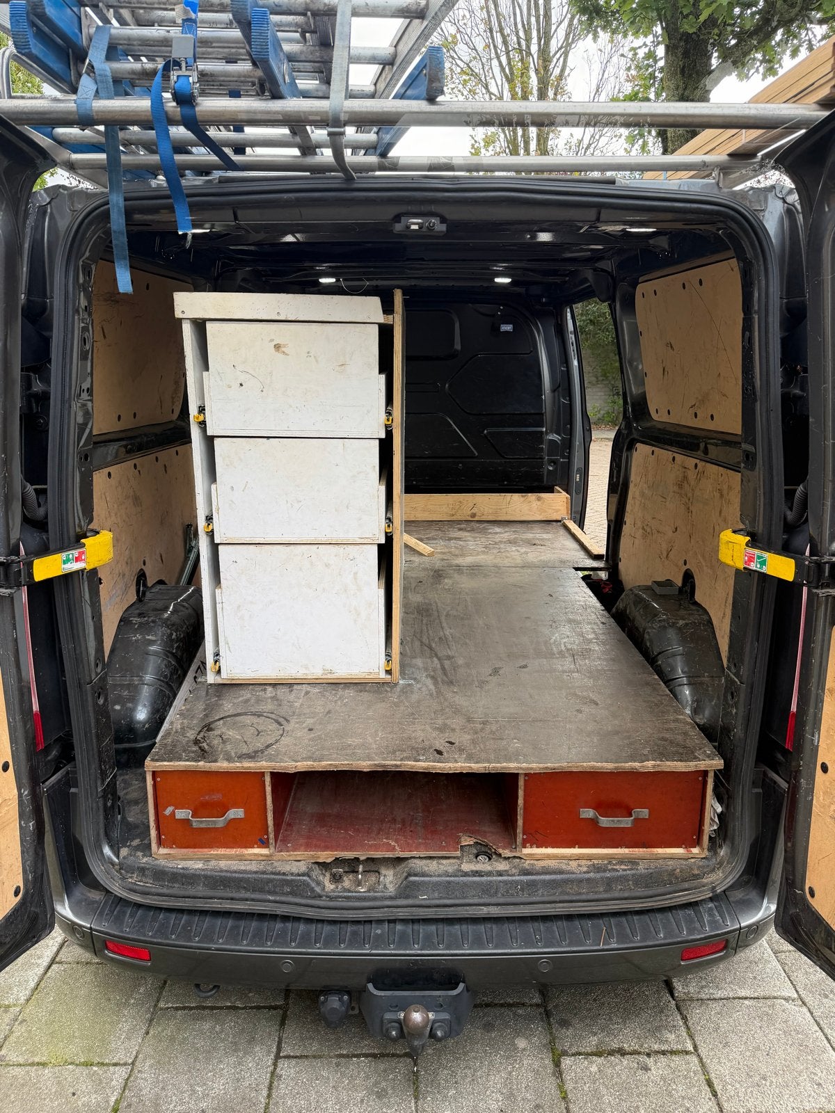 Kasten werkbus Ford Transit Custom. Bedrijfswageninrichting, Ophalen of Verzenden, Gebruikt, Ford