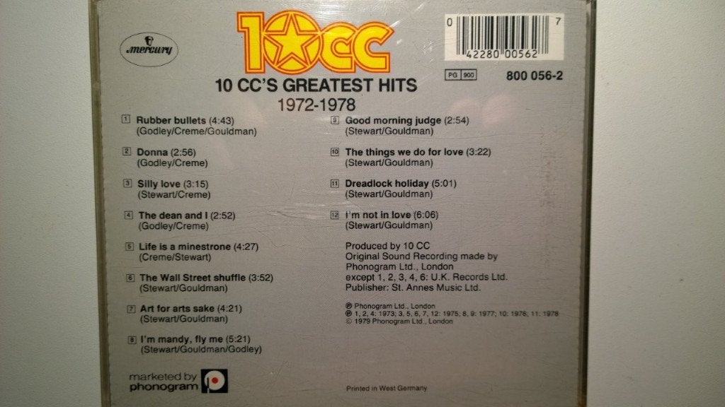 10CC - 10 CC's Greatest Hits 1972-1978, Ophalen of Verzenden, Zo goed als nieuw, Poprock, Album