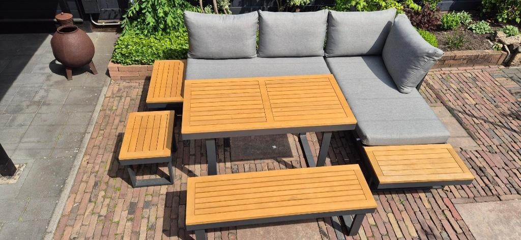 Tuinset, Ophalen, 5 zitplaatsen, Gebruikt, Aluminium
