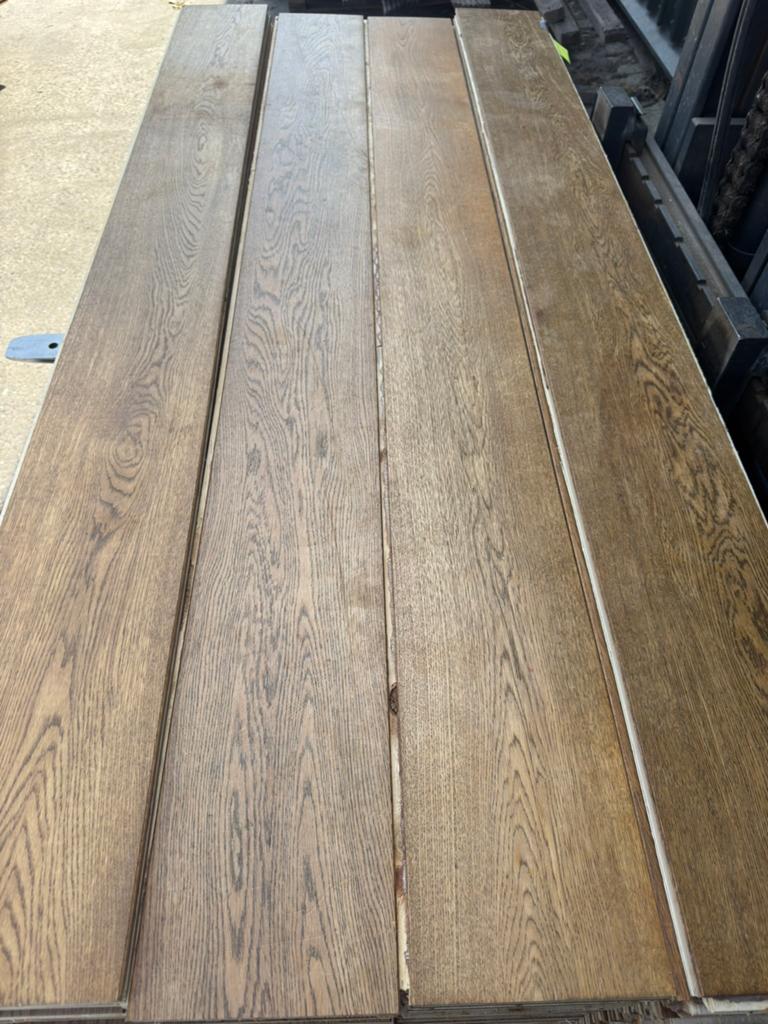 Eiken vloer 28 m2 multivloer 19 cm breed 2 cm dik top 7 mm, Doe-het-zelf en Verbouw, Vloerdelen en Plavuizen, Ophalen, Gebruikt