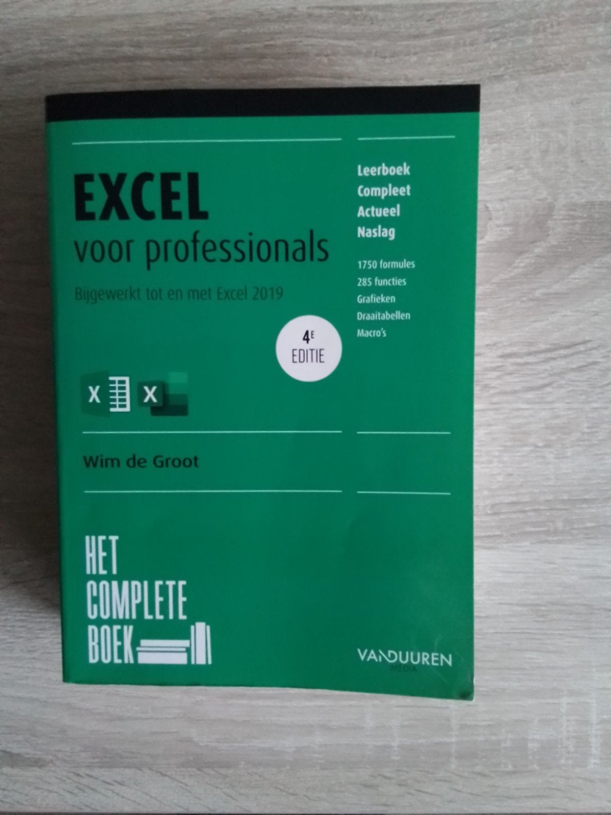 Excel voor professionals - Het complete boek (4e editie), Boeken, Wim de Groot, Zo goed als nieuw, Beta, HBO