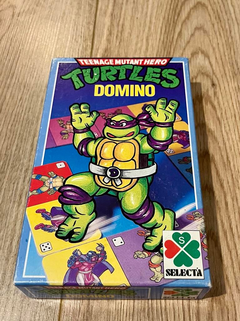 Retro Teenage Mutant Hero Turtles Domino Spel - Jaren '90, Drie of vier spelers, Ophalen of Verzenden, Gebruikt