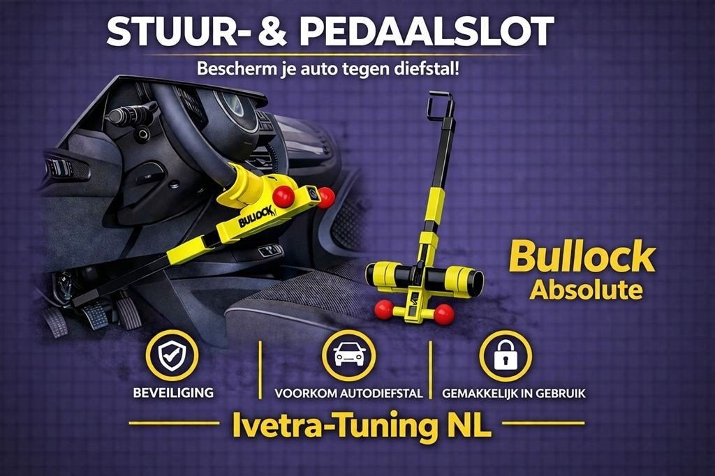 Stuurslot- Pedaalklem Beveiliging Auto | Bestelwagen, Ophalen of Verzenden, Info@ivetra-tuning.nl | www.ivetra-tuning.nl, Ivetra-Tuning NL