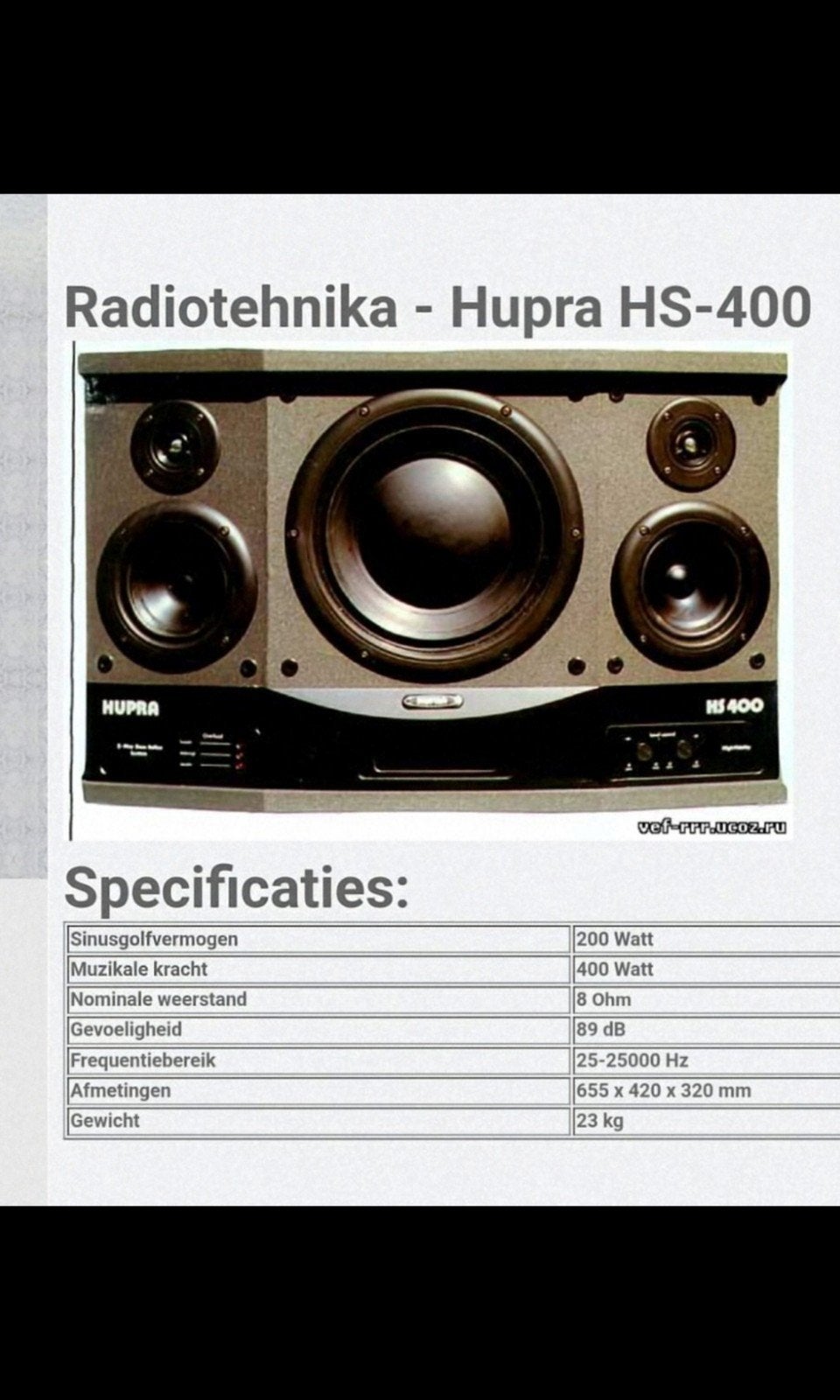 Stereoset €150, Ophalen