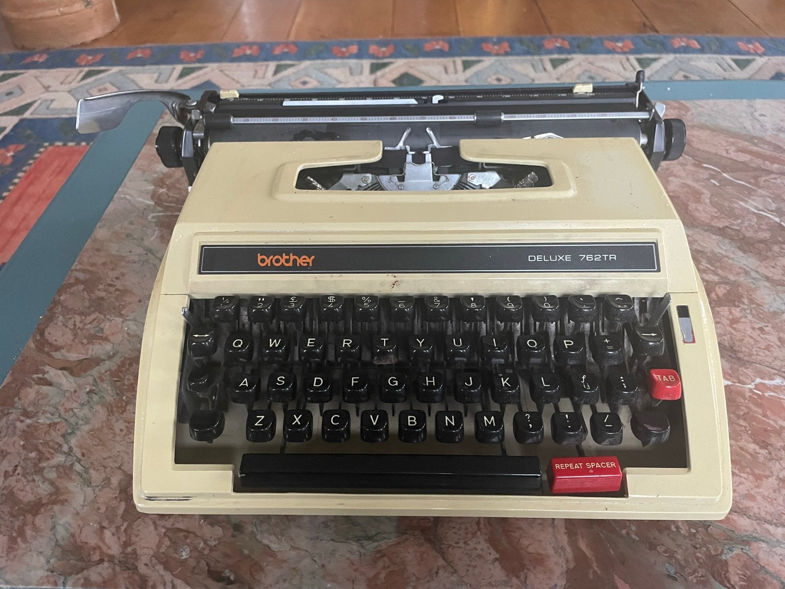 Vintage Brother Deluxe 762TR typemachine uit 1970, Diversen, Ophalen of Verzenden
