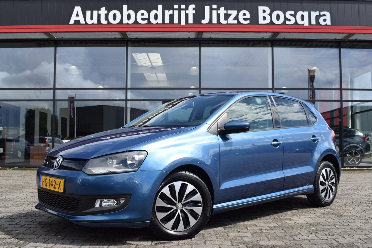 Volkswagen Polo 1.0 BlueMotion Edition Airco | Carplay | Ful, Stof, Met garantie (alle), Blauw, Origineel Nederlands
