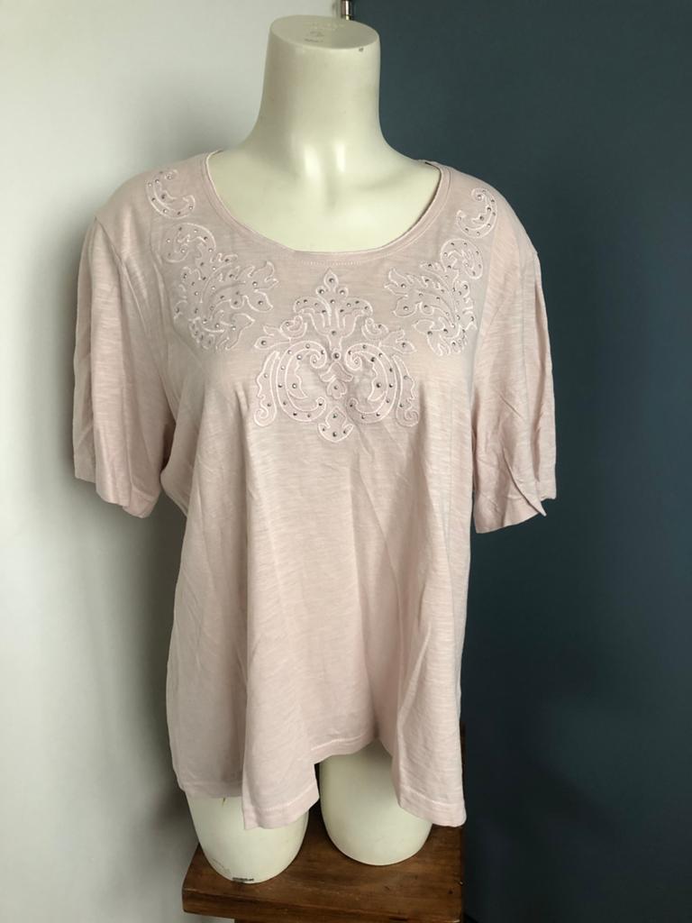 Gerry weber beige lichtroze top 44, Beige, Maat 42/44 (L), Ophalen of Verzenden, Zo goed als nieuw