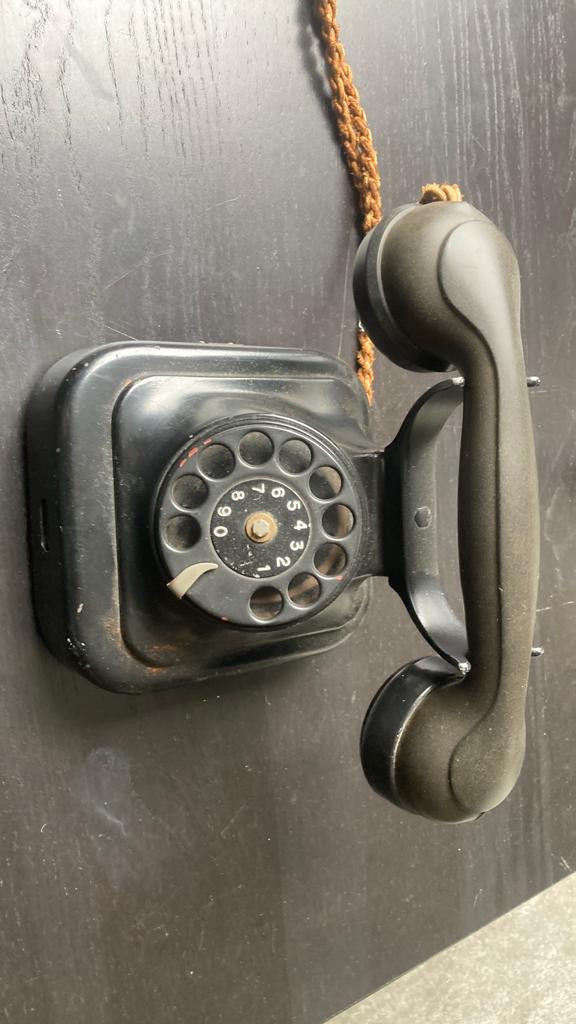 Vintage PTT Telefoon met Draaischijf - Jaren '50/'60, Antiek en Kunst, Ophalen of Verzenden